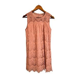 Rebellion Lace Mini Dress - light pink Size L